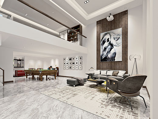 现代简约风地下室（个人主页-ZMzQ0NjEwNDg=） - 建筑/空间 - 站酷设计师dynamic77原创素材 - 站酷ZCOOL