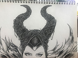 沉睡魔咒 黑魔女 臨摹圖