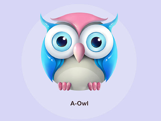 PS鼠标绘制猫头鹰图标