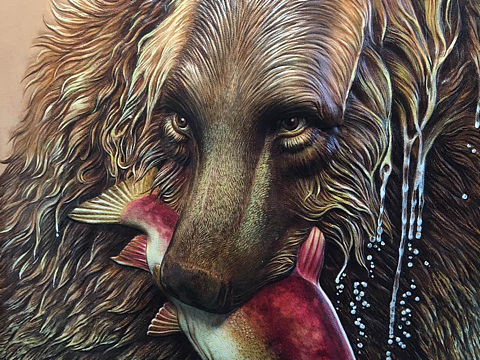 又做一遍“熊捉魚”（個人主頁-ZMjM5OTM3MjQ=） - 工藝品設(shè)計 - 站酷設(shè)計師一丁lucky原創(chuàng)素材 - 站酷ZCOOL