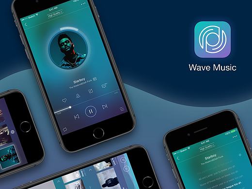 Wave Music 音乐 App Design