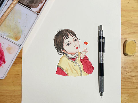 近期的手绘人物头像