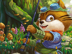 猫猫，好一条大鱼（个人主页-ZODU4NDA4） - 商业插画 - 站酷设计师夏草插画原创素材 - 站酷ZCOOL