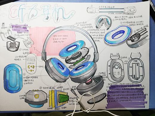 听力耳机爆炸图
