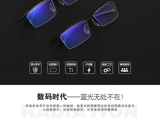防蓝光眼镜详情页