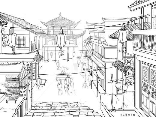 建筑线稿