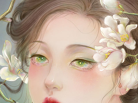 用自己的画风画美妆博主