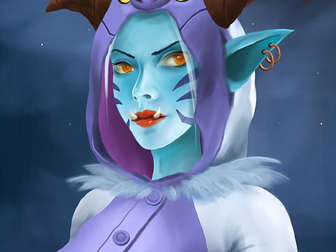 魔兽世界穿雪怪套的女巨魔