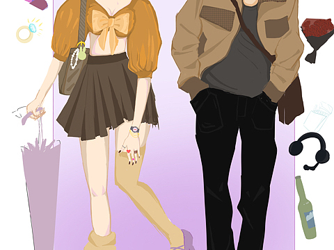 双人立绘  恋爱脑 没兴趣