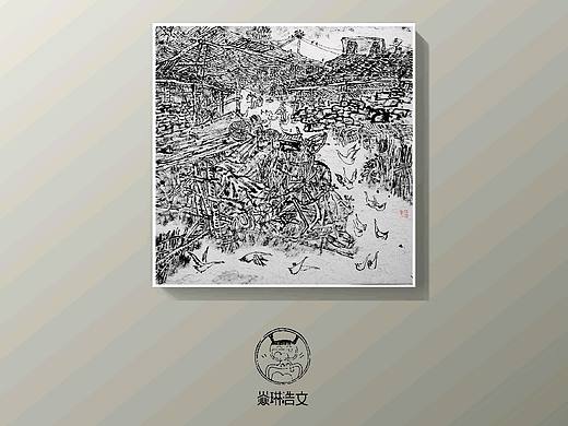 第153集 焱琳浩艺术 焱琳浩文线描土家族吊脚楼