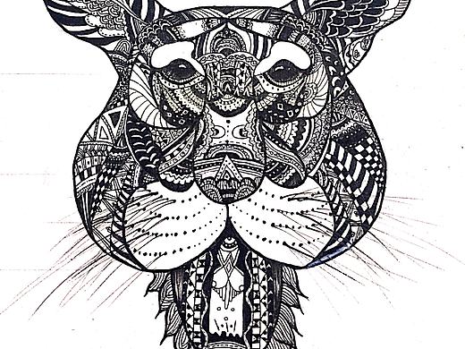 手绘 装饰画 插画 考研 水粉 脱胶颜料 黑白 彩色