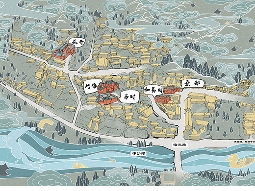 朋友院子的地图