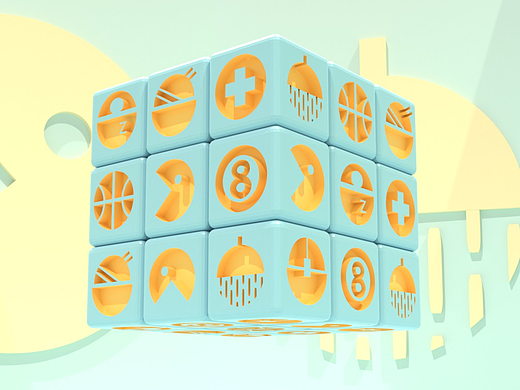 【blende动画】3d信息设计立体化