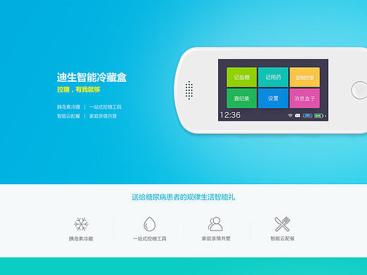 网页设计 胰岛素冷藏盒 官网首页 电商网站网页设计