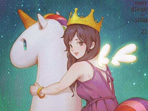 生日贺图（个人主页-ZMjM4MzY3ODQ=） - 创作习作 - 站酷设计师旅行的爬爬原创素材 - 站酷ZCOOL