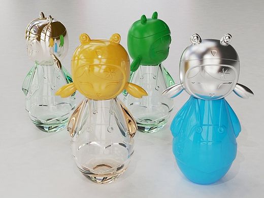 doll-玩偶香水瓶-包装三维绘画设计