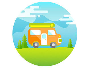 开着房车去旅游吧！（个人主页-ZNjg1MTc5Mg==） - 商业插画 - 站酷设计师KILLER147原创素材 - 站酷ZCOOL