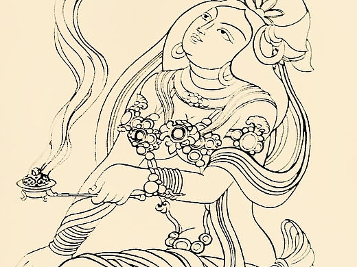 白描佛像