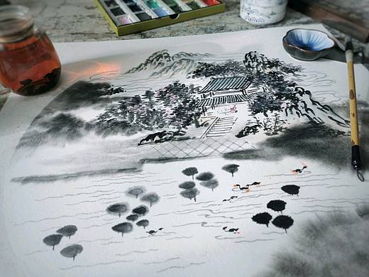 逸趣（個(gè)人主頁(yè)-ZNTE4OTQxNjQ=） - 繪畫 - 站酷設(shè)計(jì)師水墨琦子原創(chuàng)素材 - 站酷ZCOOL