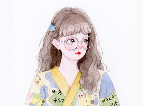 原创  水彩少女