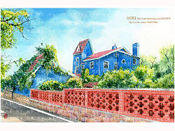 手绘城市系列——《山东青岛》