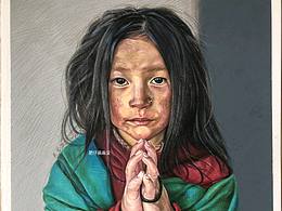 彩铅作品《祈 祷》