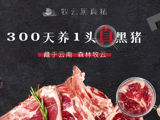 【牧云黑真猪】如何区分黑猪肉与普通猪肉？公众号封面