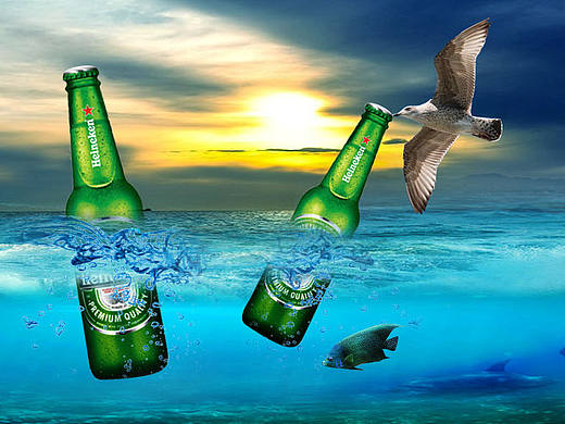 海洋啤酒主题合成banner二（个人主页-ZMTk5OTY4ODg=） - 运营设计 - 站酷设计师无人w之境原创素材 - 站酷ZCOOL