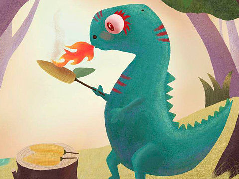 原创绘本故事《恶龙传说》，喜欢记得点赞哦（个人主页-ZNDYxODUyMjA=） - 儿童插画 - 站酷设计师没烦恼兔原创素材 - 站酷ZCOOL