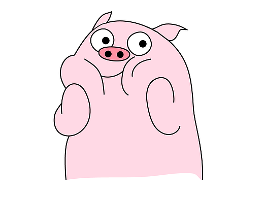 超可爱的小胖猪