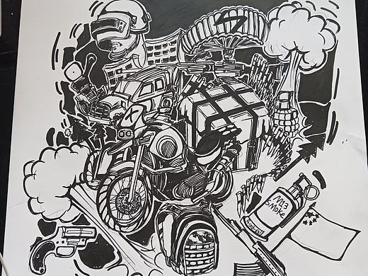 黑白装饰画