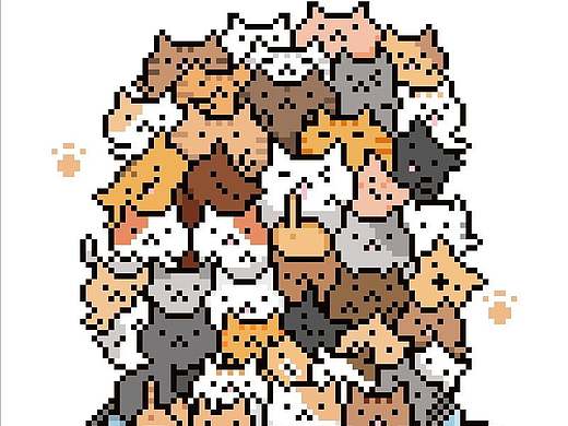 【像素画】一碗猫