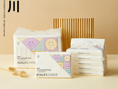 电商摄影｜青屿川x考拉之选｜婴儿柔润保湿纸巾