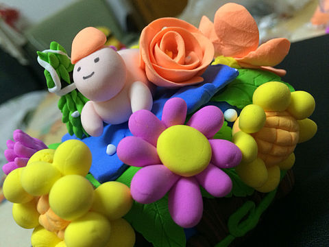 粘土_花篮（个人主页-ZMTQ0NDg1MjA=） - 其他手工艺 - 站酷设计师吖咪吖咪原创素材 - 站酷ZCOOL