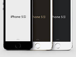 iphone5S 三色 白色 银色 金色 psd分层