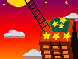 插画梦境之摘星星