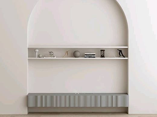 谷及波纹电视柜