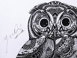 黑白线描装饰