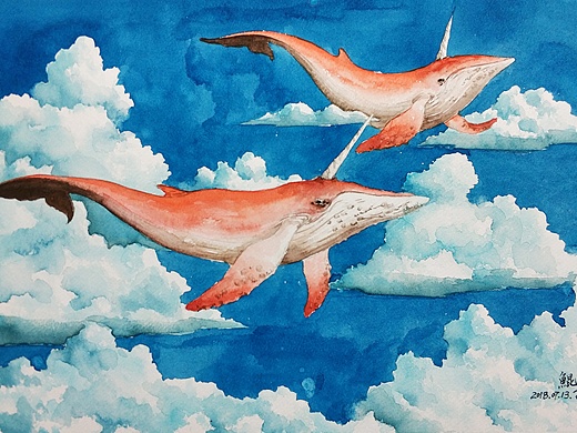 鲲插画-创作习作91808山马霖3年前鲲鹏插画-艺术插画116807一抹儿蓝偏