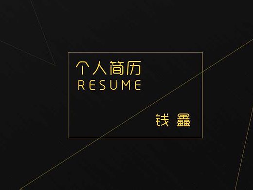 钱鑫个人简历PPT