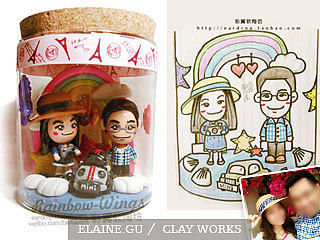 软陶Q版真人夜光许愿瓶第一波