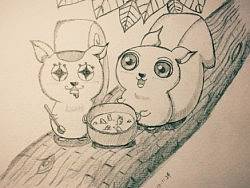 【睡前一画】2012年10月28日-12月1日，临摹涂鸦等