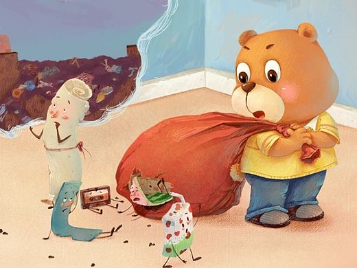 儿童游戏美术分享：垃圾去哪儿