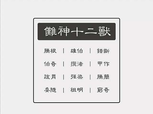 傩神十二售