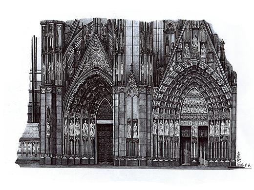 科隆大教堂（个人主页-ZMTk2NTU0NDA=） - 绘画 - 站酷设计师loong_原创素材 - 站酷ZCOOL