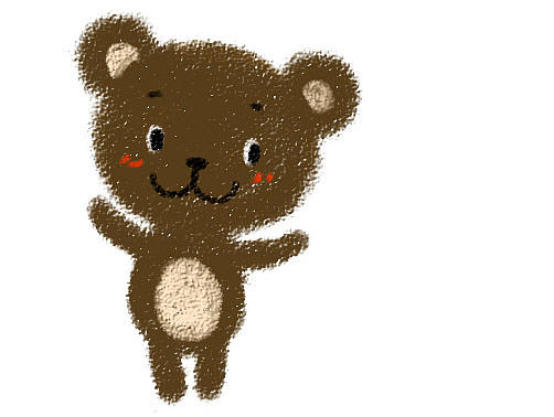 可爱蜡笔风小熊~