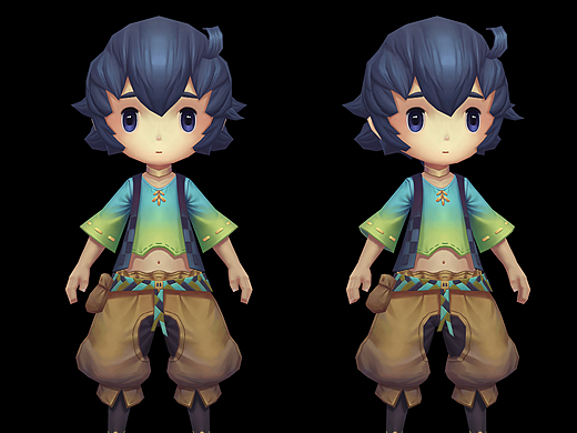 手绘模型小男孩