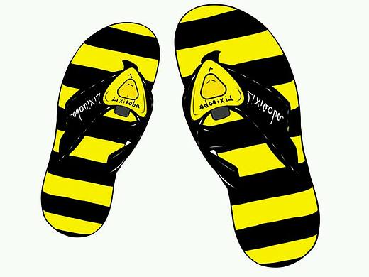 梨小八动漫主题人字拖鞋