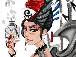 JAMU时尚插画-竹林雨润