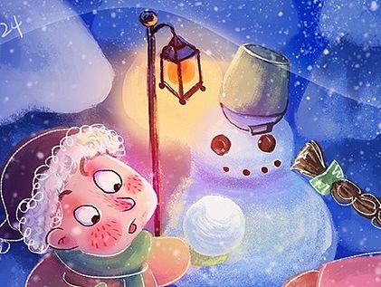 下雪了（個人主頁-ZMTQ1NDM0NDQ=） - 兒童插畫 - 站酷設(shè)計師慢郎中原創(chuàng)素材 - 站酷ZCOOL